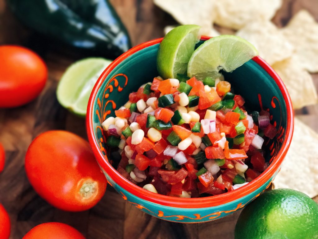 Fresh pico de gallo is an easy to make appetizer or dip! Perfect for Mexican night, this fresh salsa is full of bright flavors. Make in advance for an easy salsa or topping. Vegan, vegetarian, gluten free. Fresh Pico de Gallo | Three Olives Branch | www.threeolivesbranch.com