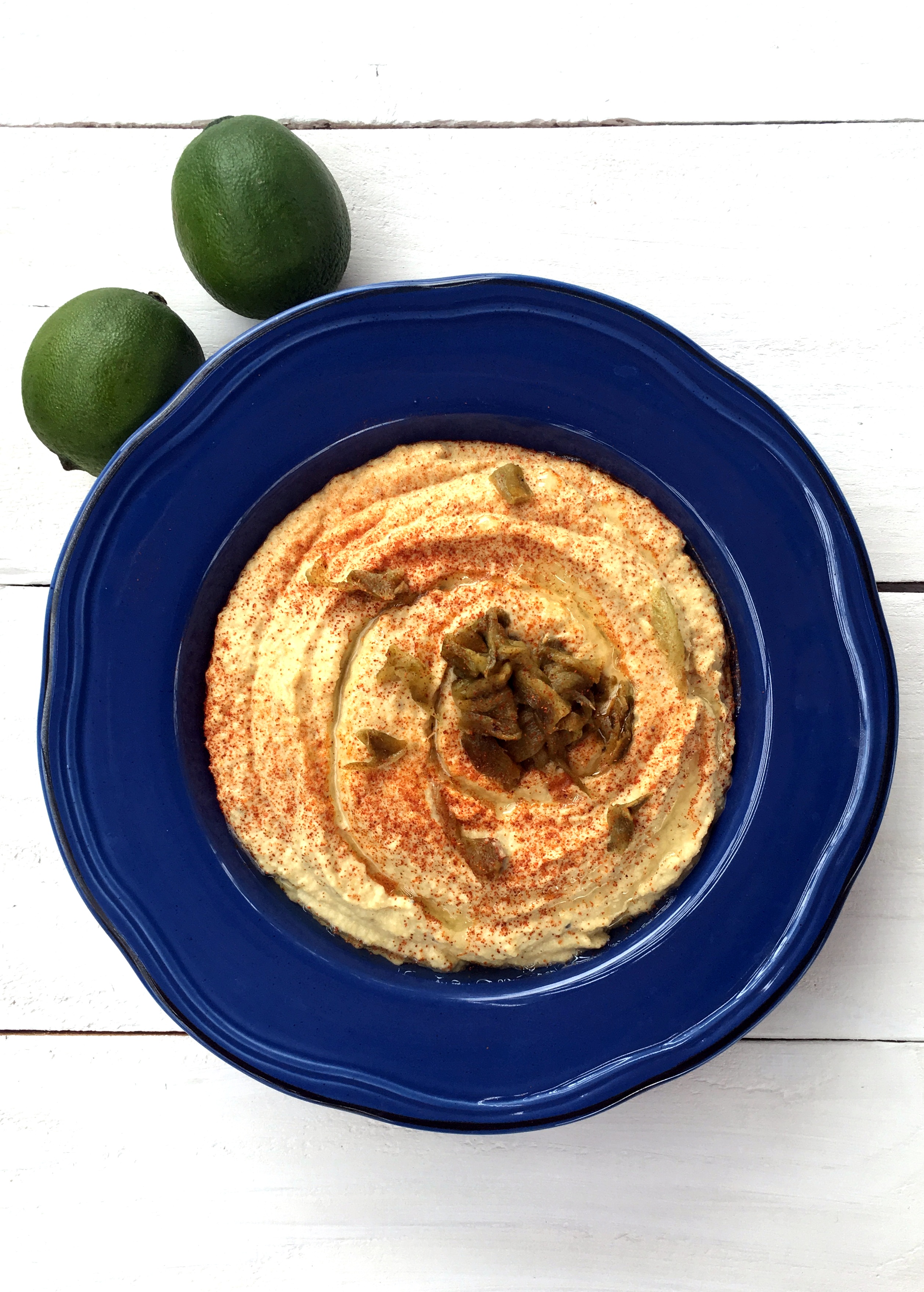 Roasted Hatch Chile Hummus Three Olives Branch