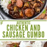 Long pin for Authentic Chicken and Smoked Sausage Gumbo with title