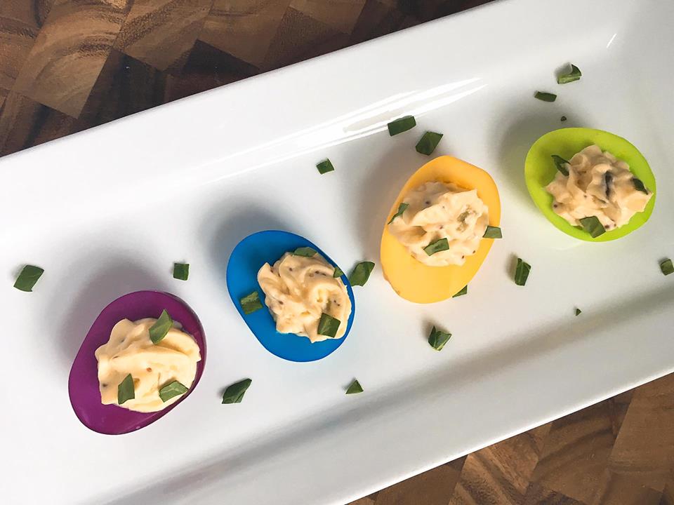 Colored Deviled Eggs - Three Olives Branch