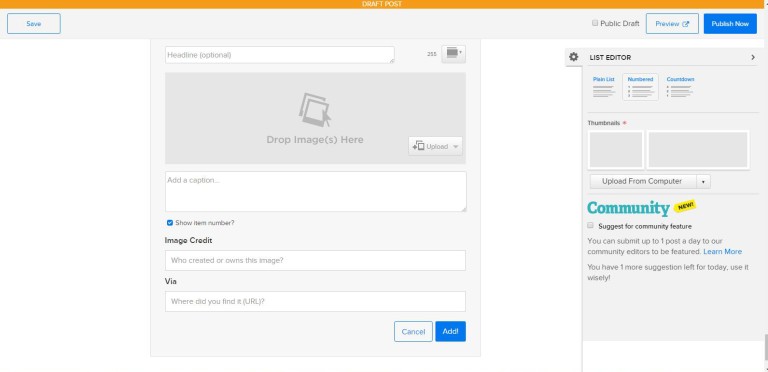 How to Create Posts for Buzzfeed Community - Three Olives Branch