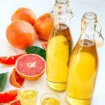 Pin of bottled Grapefruit Limoncello (Grapefruit-cello) with title at top.