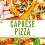 Long pin for Caprese Pizza with title