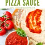 Pin of Homemade Pizza Sauce with title at top