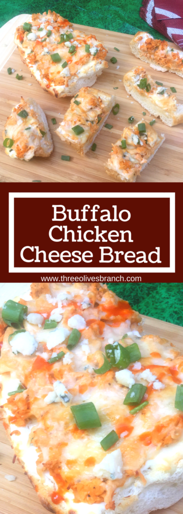 All the traditional flavors of buffalo wings in a cheesy bread! Easy and fast to prepare. Perfect for watching the big game!