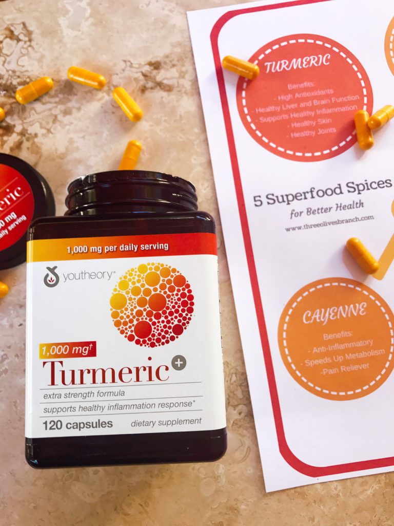 Support a healthy lifestyle with these Five Superfood Spices for Better Health! FREE printable to remind you of these powerhouse spices.