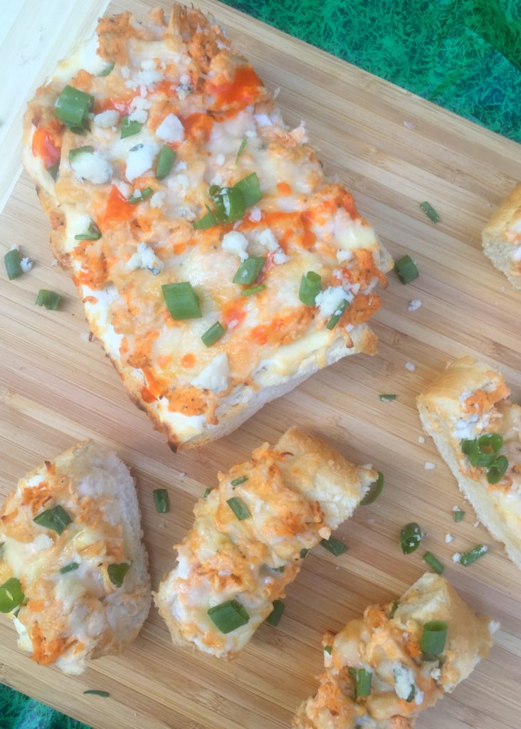 All the traditional flavors of buffalo wings in a cheesy bread! Easy and fast to prepare. Perfect for watching the big game!