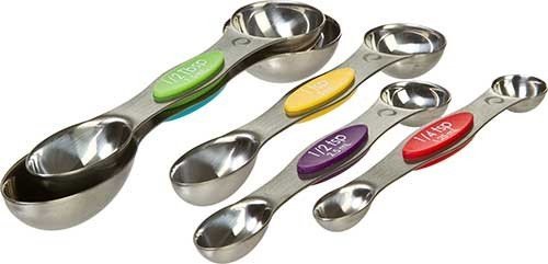 Measuring Spoons - Looking for some gift ideas for the cook in your life this holiday season? These 17 Stocking Stuffers for the Cook in Your Life are a perfect list to find something special for your loved one. Great present ideas for Kwanza, Christmas, Hanukkah, and more | Three Olives Branch | www.threeolivesbranch.com