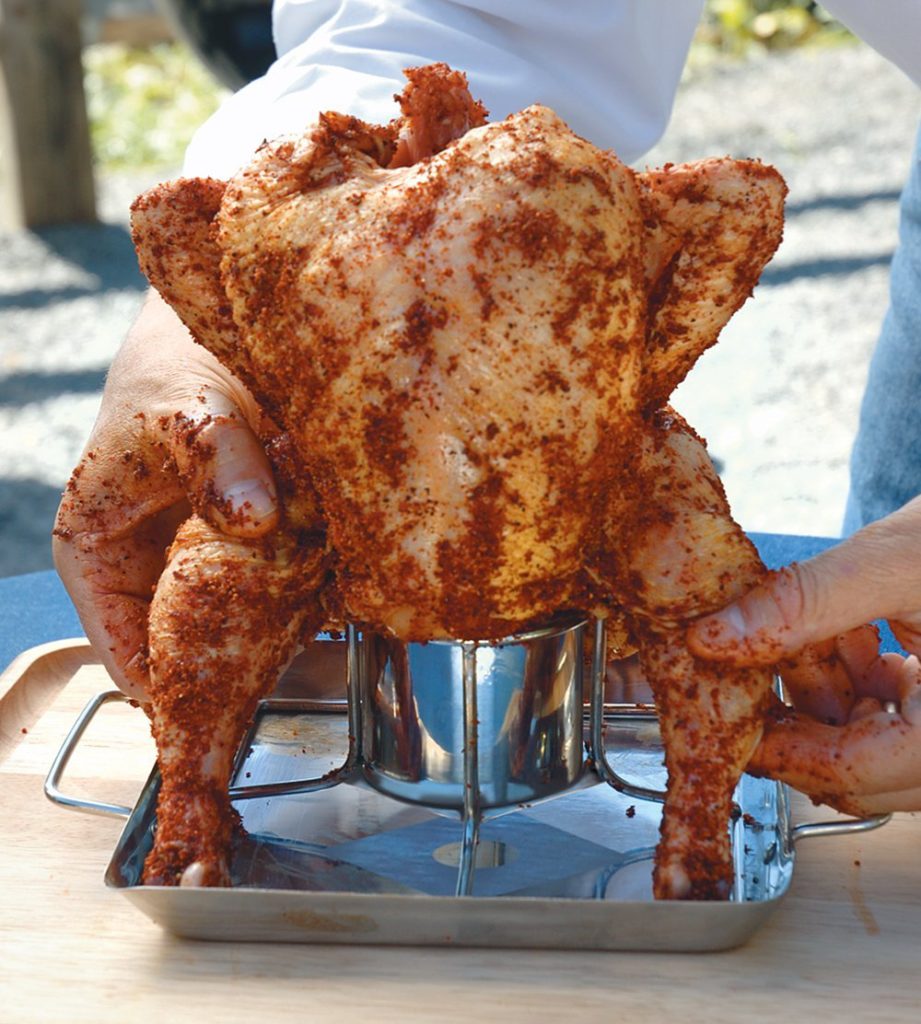 Grill Chicken Roaster - A perfect gift for the grill lover in your life! Great for Dad, husband, men, and women. Present for Christmas, Hanukkah, birthdays, or any other gift giving holiday! | 20 Gift Ideas for Grill Lovers | Three Olives Branch | www.threeolivesbranch.com