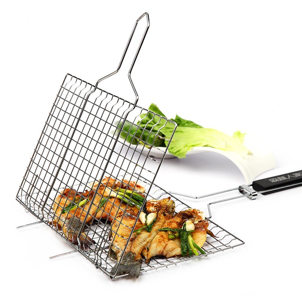 Fish Grill Basket - A perfect gift for the grill lover in your life! Great for Dad, husband, men, and women. Present for Christmas, Hanukkah, birthdays, or any other gift giving holiday! | 20 Gift Ideas for Grill Lovers | Three Olives Branch | www.threeolivesbranch.com