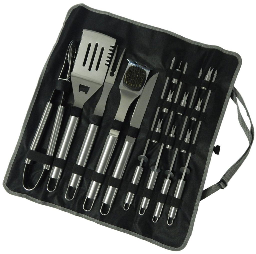 Grill Tool Set - A perfect gift for the grill lover in your life! Great for Dad, husband, men, and women. Present for Christmas, Hanukkah, birthdays, or any other gift giving holiday! | 20 Gift Ideas for Grill Lovers | Three Olives Branch | www.threeolivesbranch.com