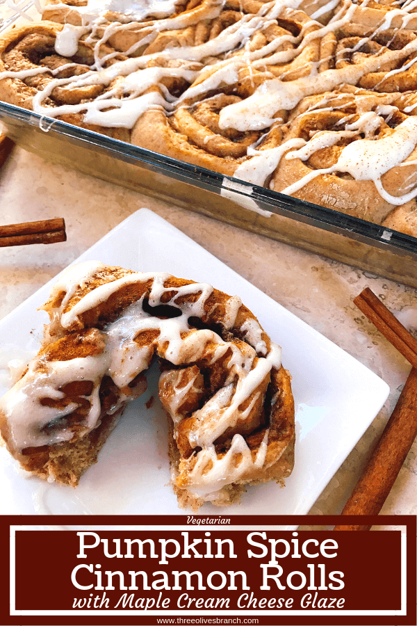 Pumpkin Spice Cinnamon Rolls with Maple Icing - Sarah's Day Off