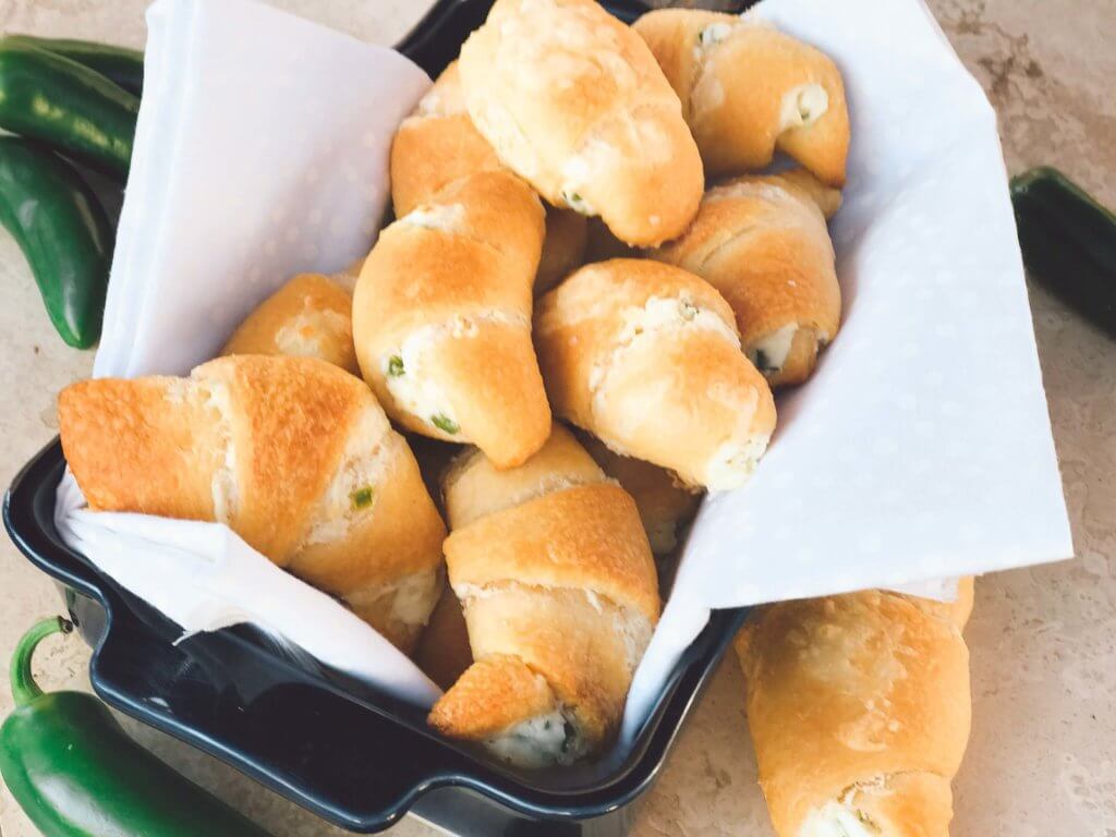 Pile of rolls in a dish