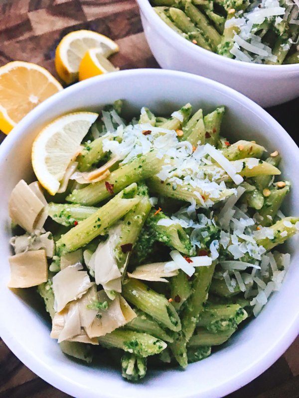 Spinach Artichoke Pesto Pasta Three Olives Branch