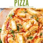 Pin of Chicken Parm Pizza with title at top