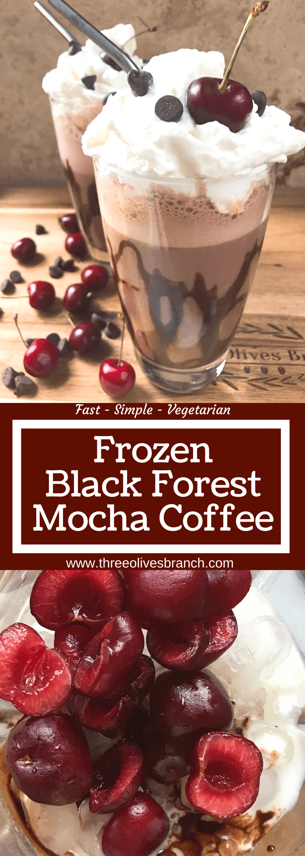 Frozen Black Forest Mocha Coffee Three Olives Branch