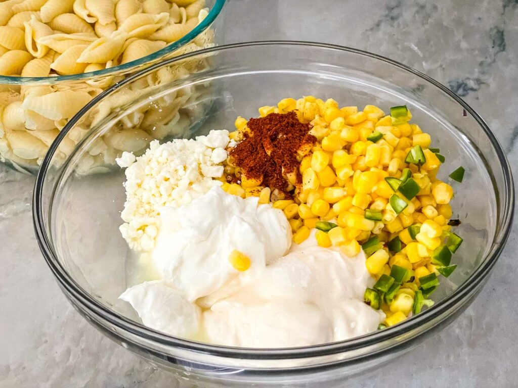 The ingredients in a bowl