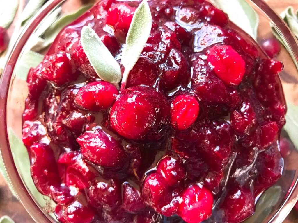 Ready in just 15 minutes, a quick and easy cranberry sauce recipe. Simple to make in advance. Rosemary Cabernet Wine Cranberry Sauce is vegetarian, vegan, gluten free, dairy free, and allergy free. #cranberrysauce #thanksgivingrecipes #holidayrecipes #christmasrecipes 