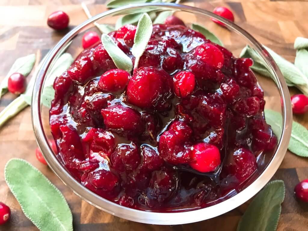 Ready in just 15 minutes, a quick and easy cranberry sauce recipe. Simple to make in advance. Rosemary Cabernet Wine Cranberry Sauce is vegetarian, vegan, gluten free, dairy free, and allergy free. #cranberrysauce #thanksgivingrecipes #holidayrecipes #christmasrecipes 