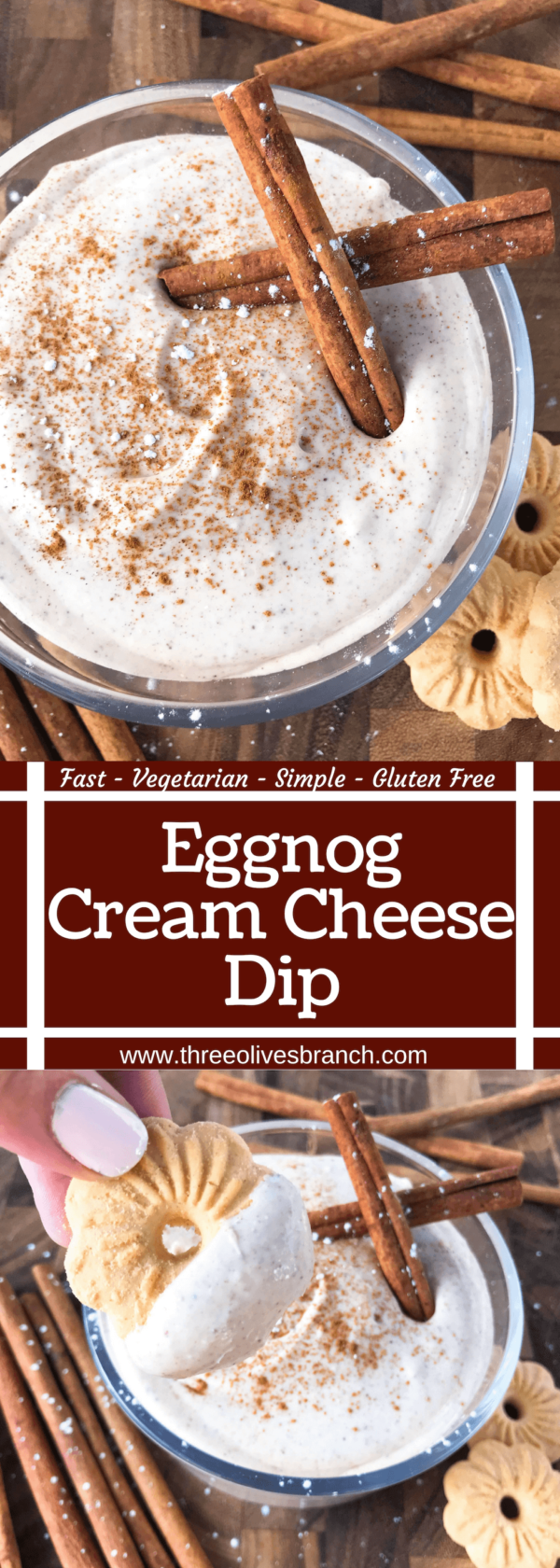 Eggnog Cream Cheese Dip Three Olives Branch