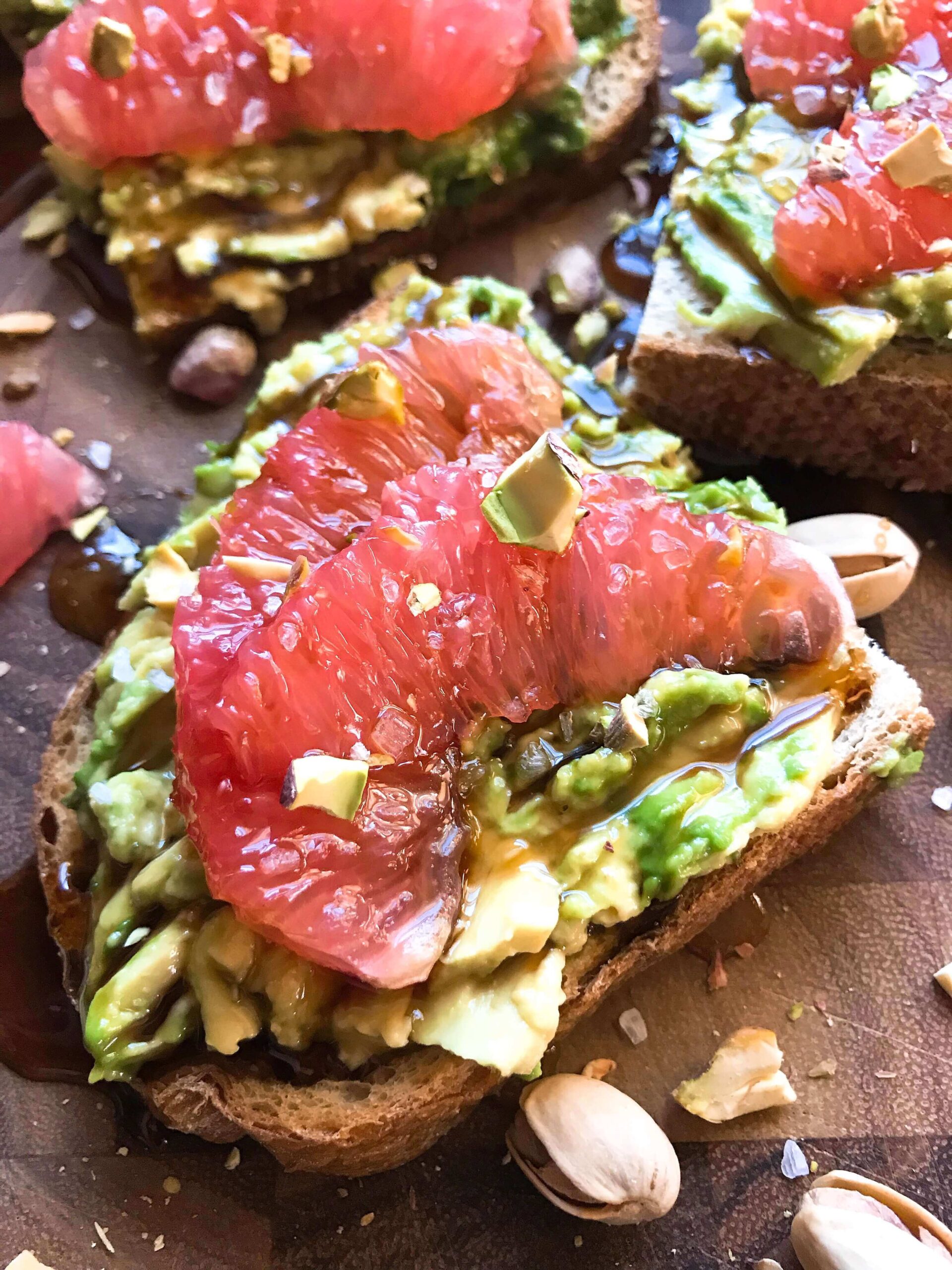 Balsamic Grapefruit Avocado Toast