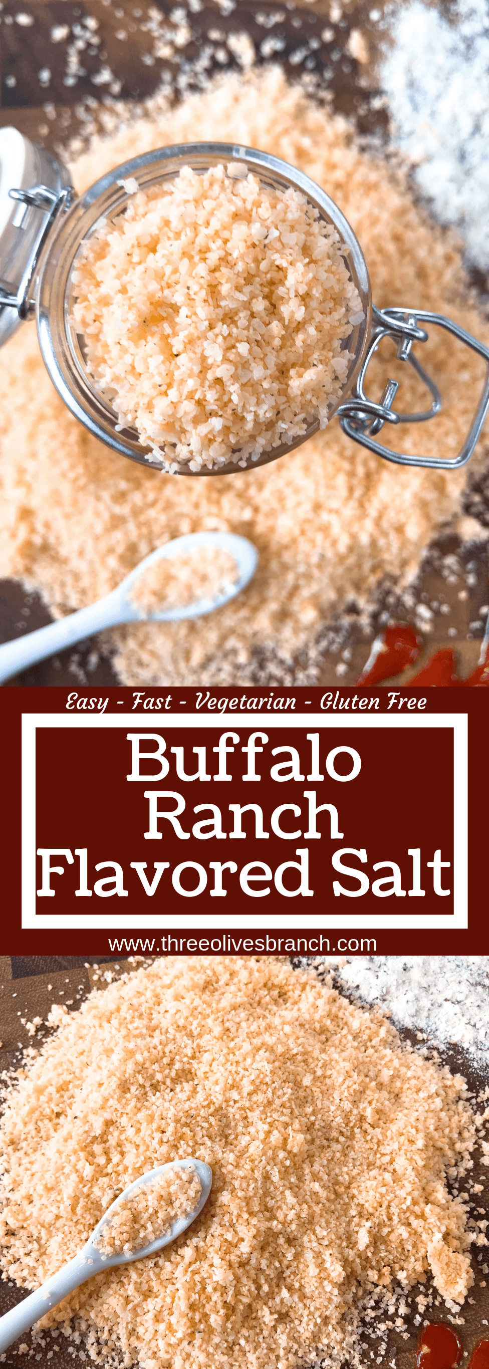 Buffalo Ranch Flavored Salt Three Olives Branch