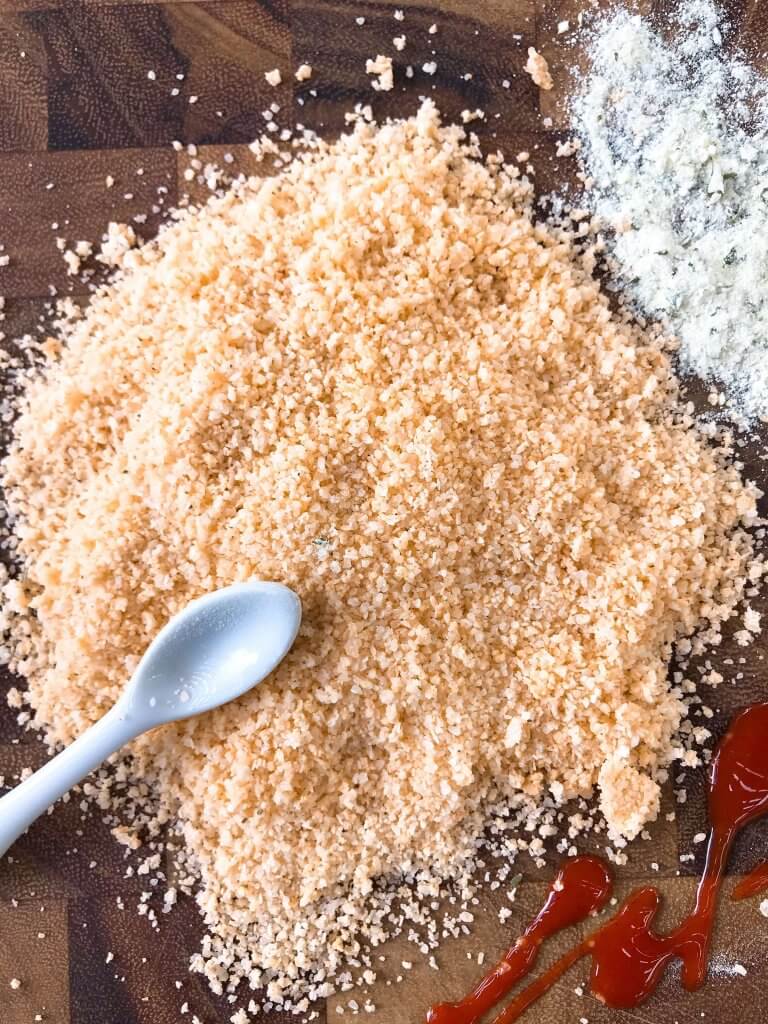 A pile of Buffalo Ranch Flavored Salt on a cutting board