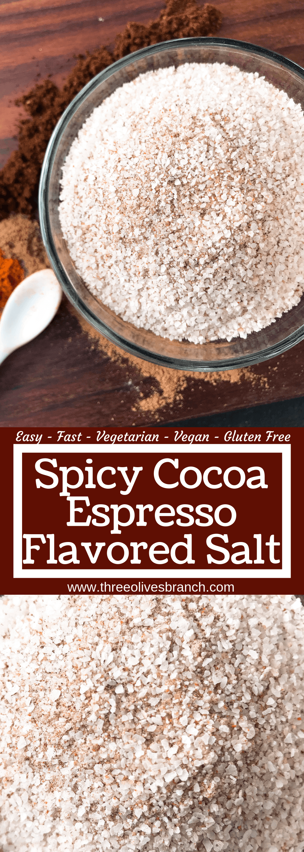 Spicy Cocoa Espresso Flavored Salt Three Olives Branch