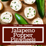 Longer pin of Jalapeno Popper Pinwheels with title