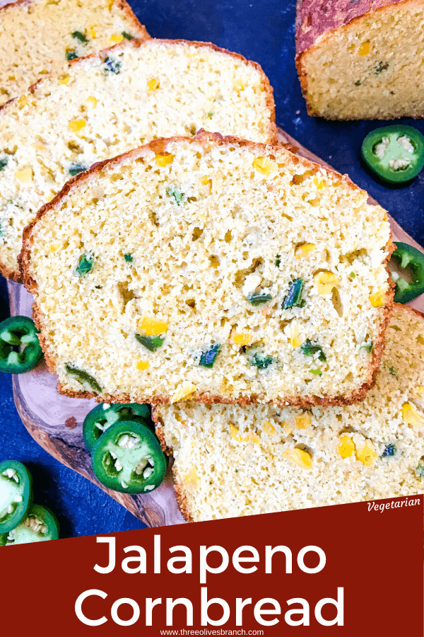 Jalapeno Cornbread is a quick bread recipe filled with peppers, corn, and cheese. Great side dish for BBQ or southern food. #jalapenopopper #cornbread