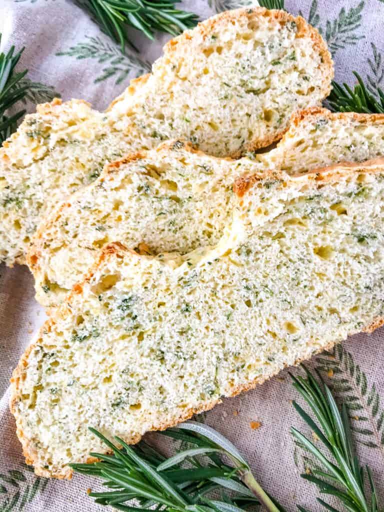 Irish Herb Cheddar Soda Bread Mini Loaf recipe is a simple no yeast cheese bread for St Patrick's Day. An easy homemade bread recipe. #irishbread #sodabread #homemadebread #noyeastbread