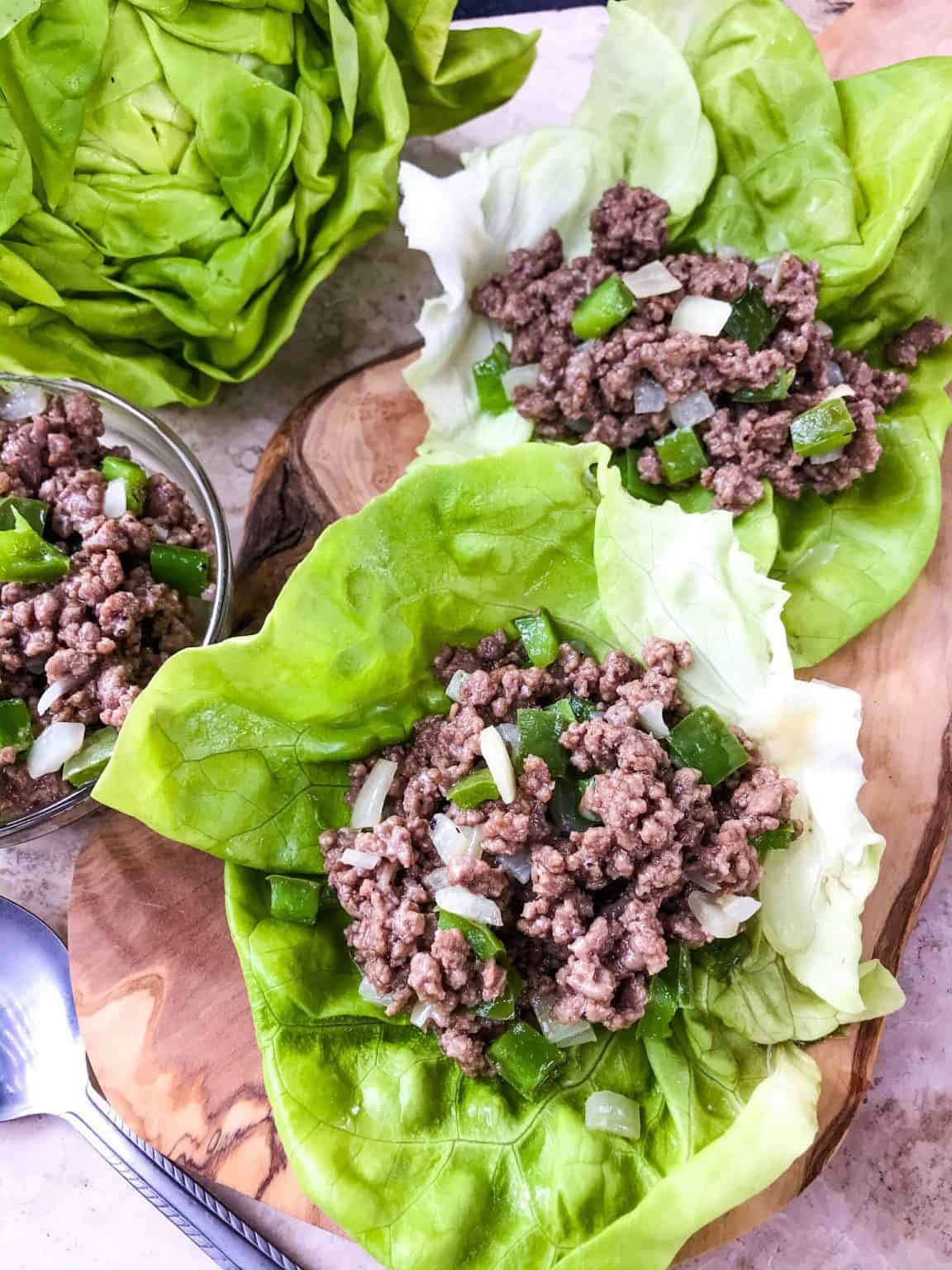Philly Cheesesteak Lettuce Wraps Three Olives Branch