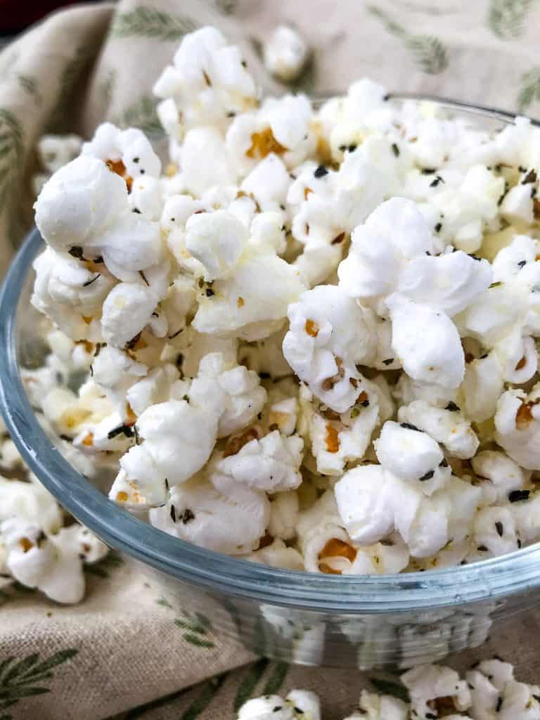 Close up of homemade Pizza Popcorn