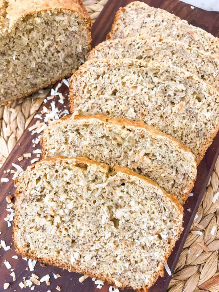 Slices of Coconut Banana Bread