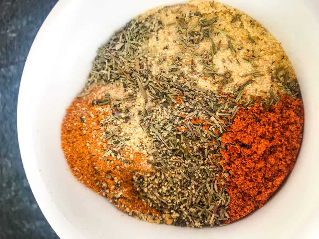 Three pepper dry rub mixture