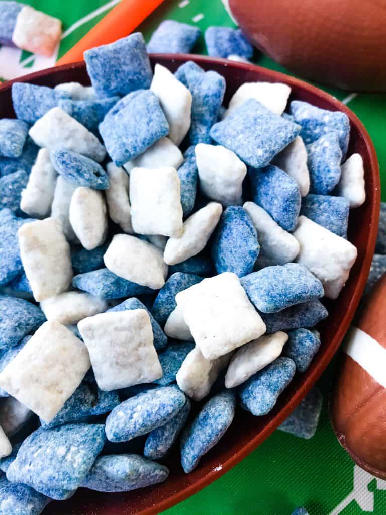 Indianapolis Colts Puppy Chow in a football bowl
