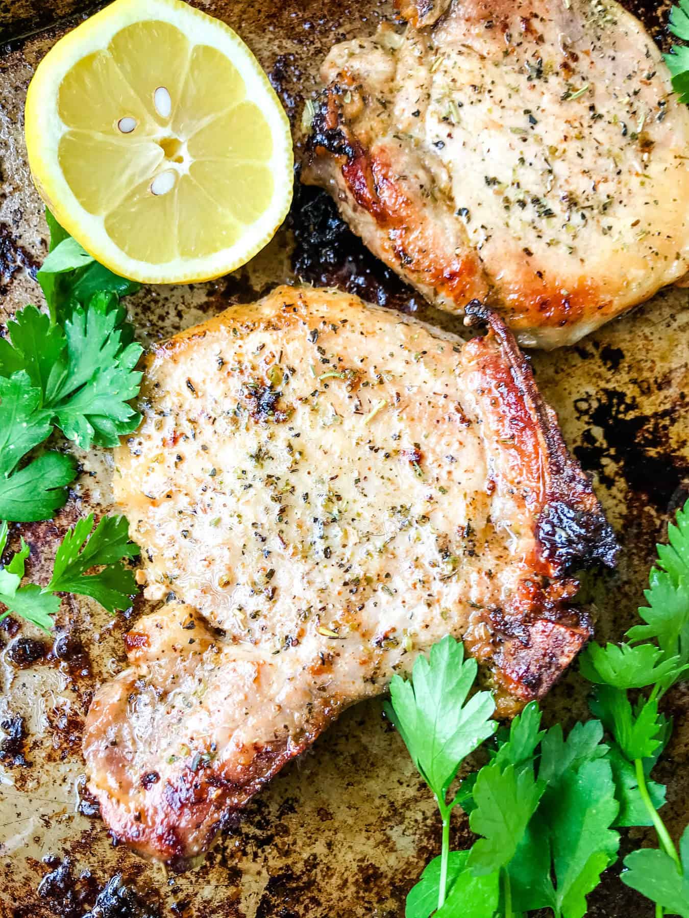 Italian Baked Pork Chops - Three Olives Branch
