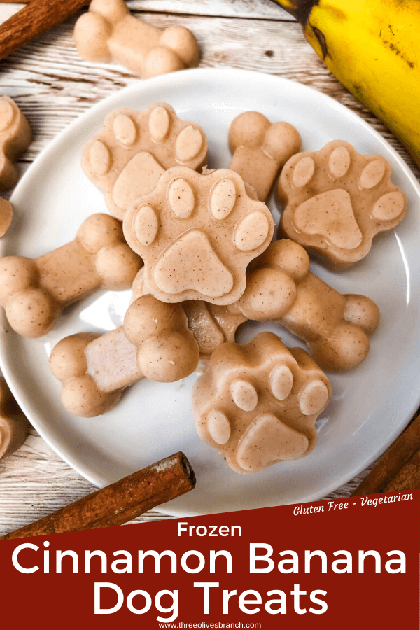 Frozen Cinnamon Banana Dog Treats - Three Olives Branch
