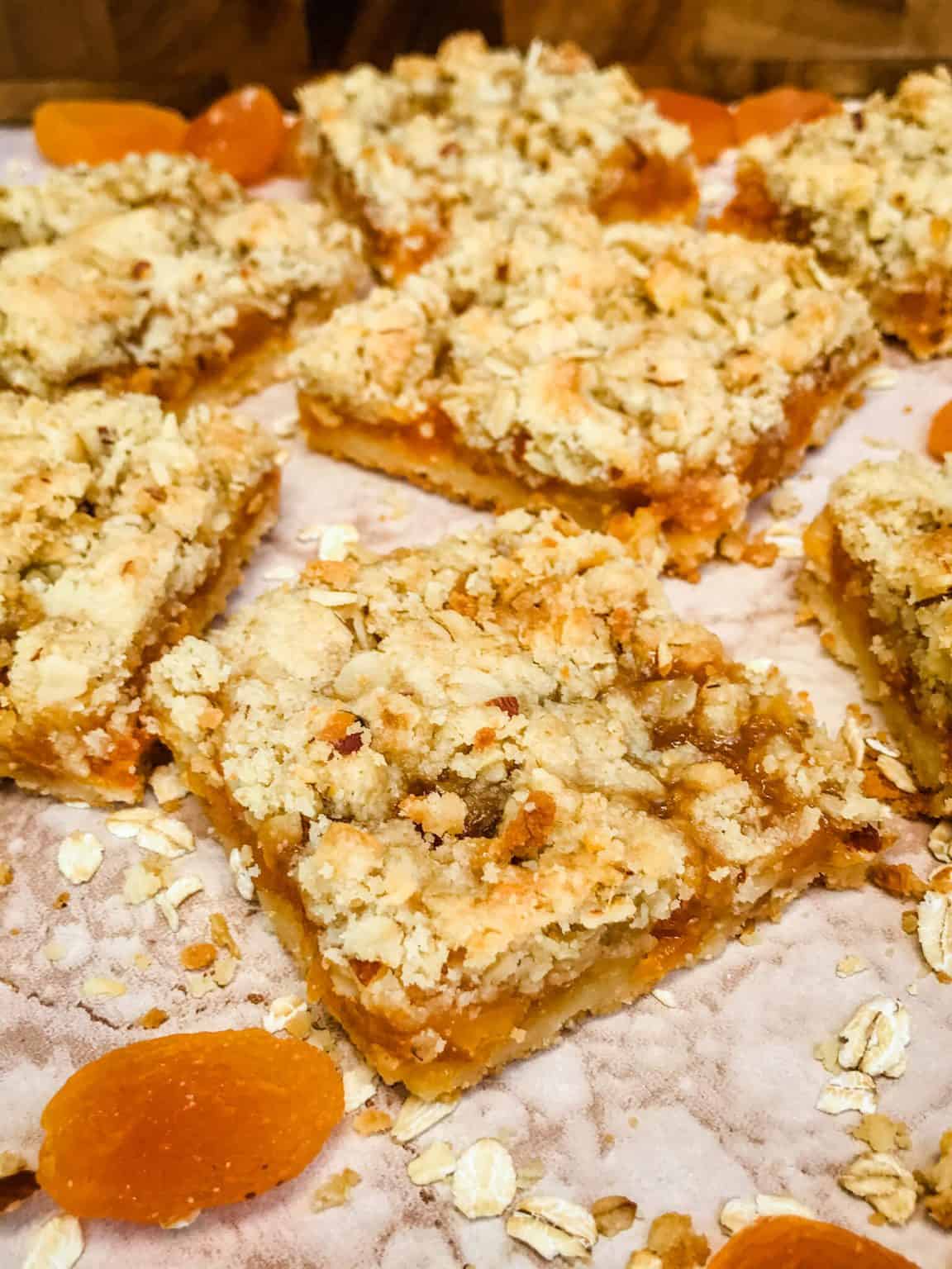 Apricot Crumble Bars Three Olives Branch