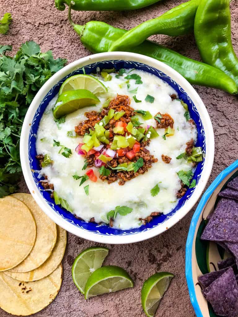 Hatch Green Chile Chorizo Queso Fundido