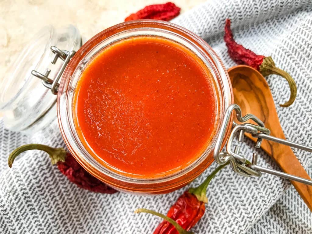 Jar of enchilada sauce