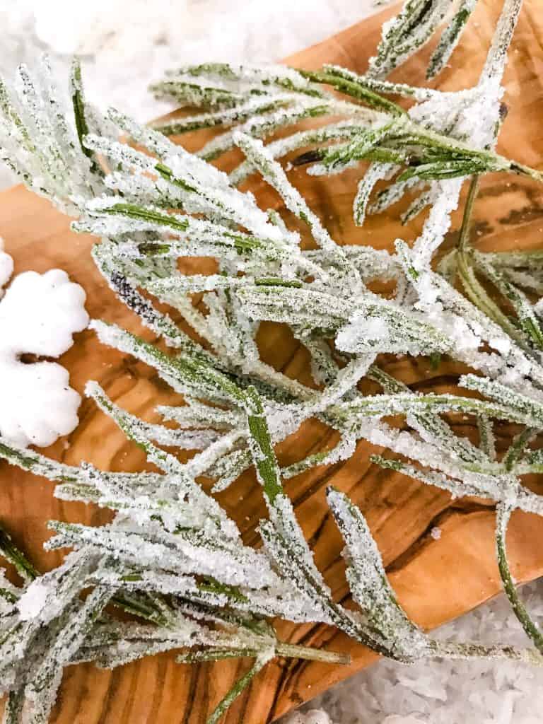 Stack of Sparkling Rosemary (Sugared Rosemary)