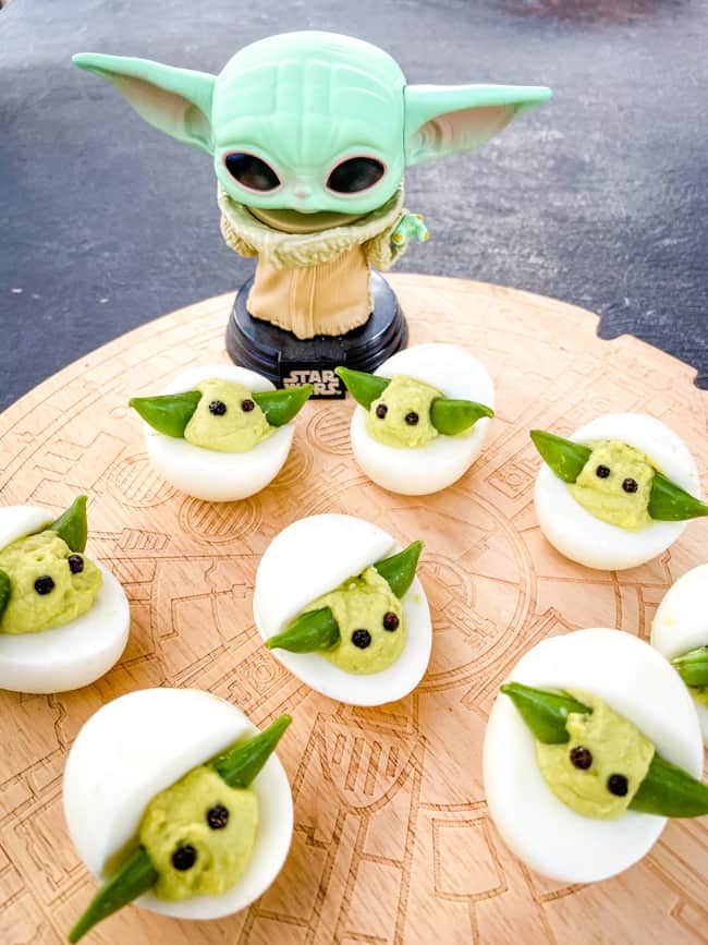Baby Yoda Deviled Eggs - Three Olives Branch