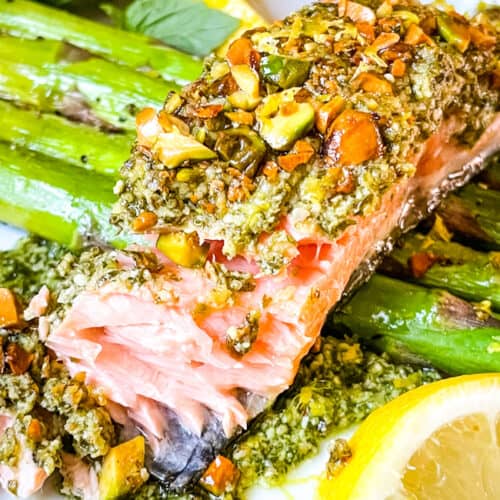 Pesto Crusted Salmon Three Olives Branch