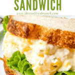 Pin image of a Egg Salad Sandwich with title at top