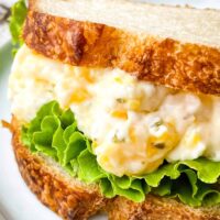 Close up side view of the Egg Salad Sandwich