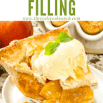 Pin image of Peach Pie Filling with title at top