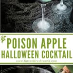 Long pin image for Poison Apple Halloween Cocktail with title