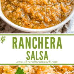 Long pin for Ranchera Salsa with title