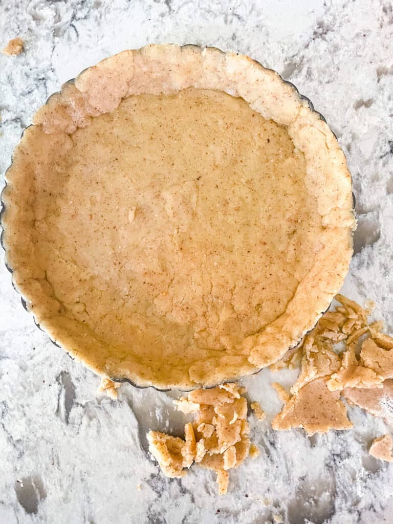 Almond Tart Crust Recipe in a tart pan